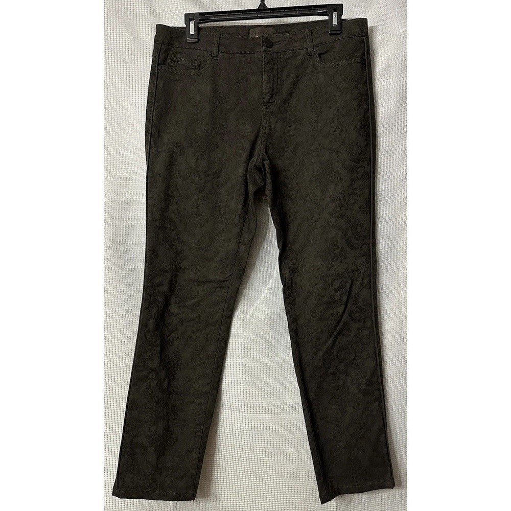 Gerard Darel Womens Charcoal Gray Floral Design Jeans Size 40 EUC